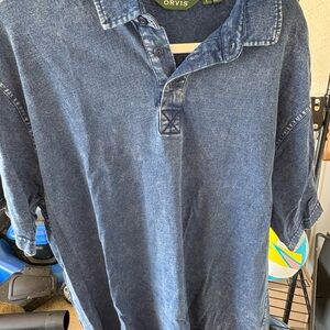 Orvis Men's Indigo Polo Shirt